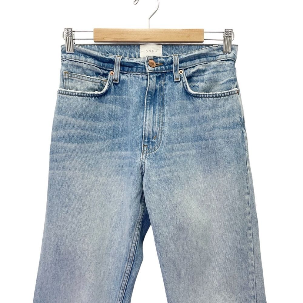 DÔEN Jeans Women’s Size 26 Mid Rise Straight Leg Medium Wash Made USA Denim Doen - Picture 5 of 12